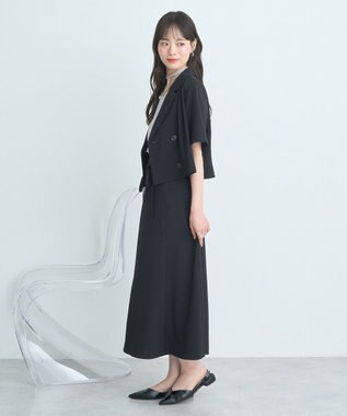 earth music&ecology ショートテーラードジャケット Black