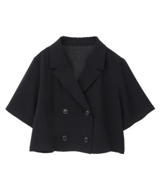 earth music&ecology ショートテーラードジャケット Black