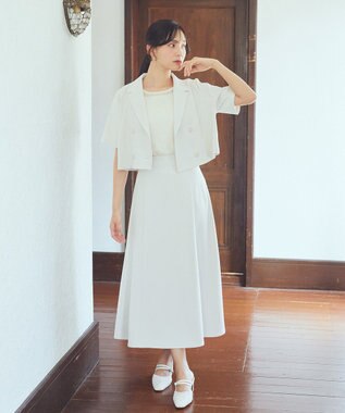 earth music&ecology ショートテーラードジャケット Ivory