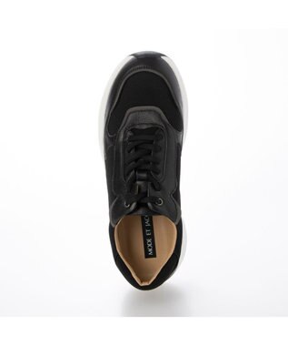 MODE ET JACOMO <MODE ET JACOMO>【軽量】厚底レースアップスニーカー ブラック