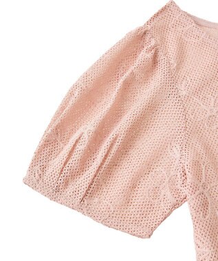 earth music&ecology フラワーコード刺繍カーディガン Pink