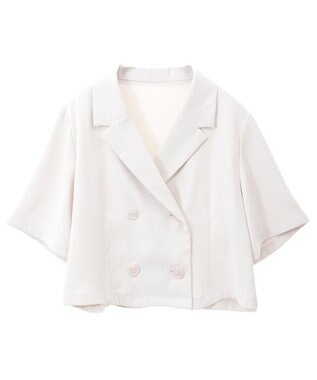 earth music&ecology ショートテーラードジャケット Ivory