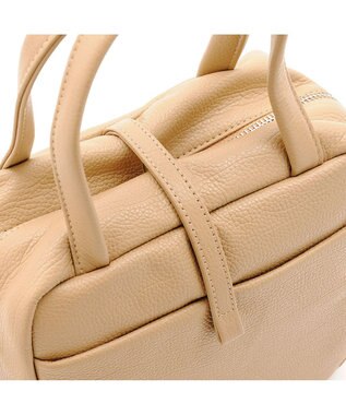 MioFIRANO ボックス本革ハンドバッグ 2WAY　fiLEAT フィリート BEIGE