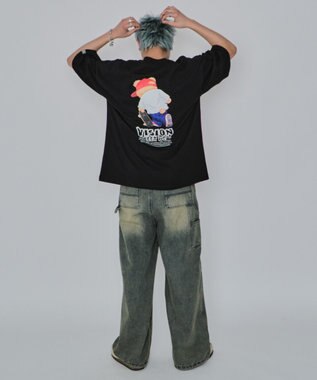 WEGO 【ユニセックス着用ITEM/MLサイズ展開】別注VISIONベアグラフィックT（SS） ブラック