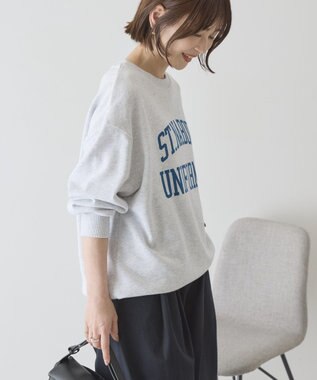 AMERICAN HOLIC カレッジロゴ裏毛スウェット Light Gray