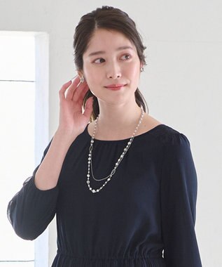 ANY SIS 【美人百花7月号掲載】ドロップストーン イヤリング シルバー