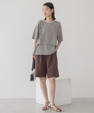 AMERICAN HOLIC 【2点セット】キャミレイヤードTシャツ Black