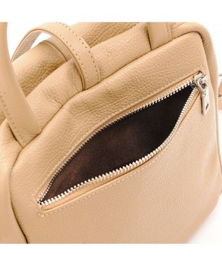 MioFIRANO ボックス本革ハンドバッグ 2WAY　fiLEAT フィリート BEIGE