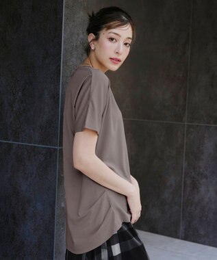 Tiaclasse 【洗える】脇タックポンチプルオーバー モカ