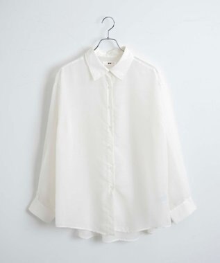 WEGO 【シワになりにくい/手洗い可】シアーBIGシャツ ホワイト