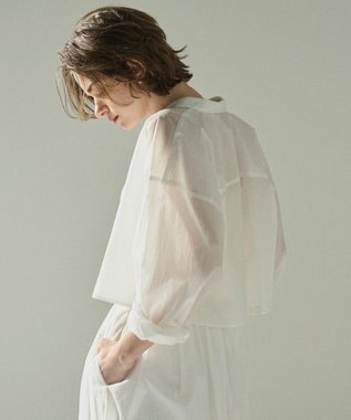 uncrave 【撥水・洗濯機洗い可】シアープルーフナイロン シャツブラウス（uncrave STANDARD） ホワイト