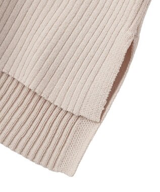 YECCA VECCA シアーMIX5分袖ニット Gray Beige