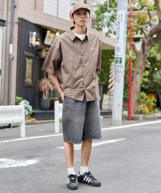 WEGO 【ユニセックス着用ITEM/吸収速乾】ピグメントDRYシャツ ブラウンその他