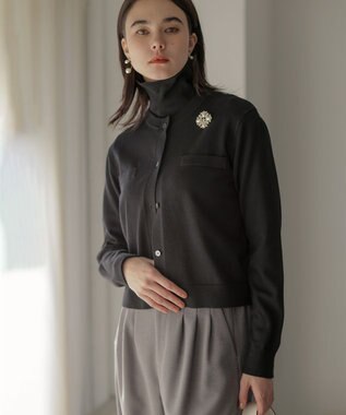 組曲 L ニューシックニット カーディガン ブラック系