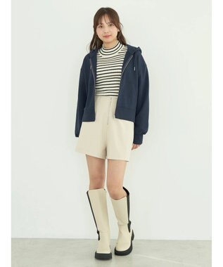 earth music&ecology 裏毛ＺＩＰパーカー Navy