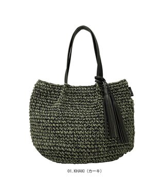 ROOTOTE 3099【手編みカゴバッグ】LT.デリ.バスケット-B 01：カーキ