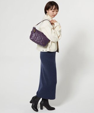 LA BAGAGERIE シープキルティング　2WAYショルダー ダークパープル