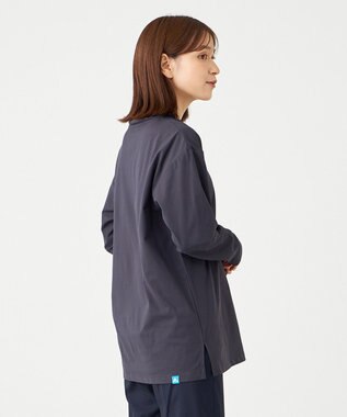 SHARE PARK LADIES 【UVカット・吸水速乾・ストレッチ・軽量 】モックネックＴシャツ グレー系