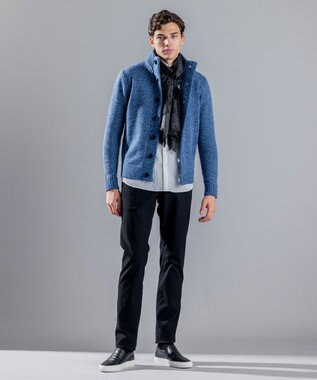 JOSEPH HOMME トライジャガードストレッチ　ウィングカラーシャツ ホワイト系