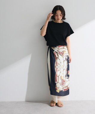 Green Parks 袖フレアフレンチスリーブニットプルオーバー Black