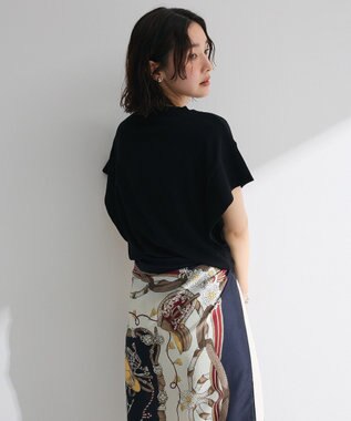 Green Parks 袖フレアフレンチスリーブニットプルオーバー Black