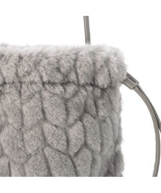 UNBILLION カシュカシュ cachecache / ミンク風カットファー巾着ミニバッグ GY