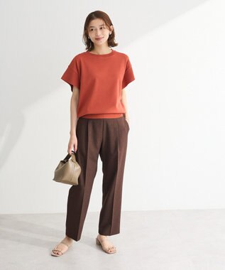 Green Parks 袖フレアフレンチスリーブニットプルオーバー Red