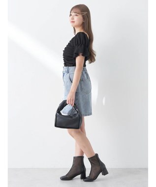 earth music&ecology カットシャーリングプルオーバー Black