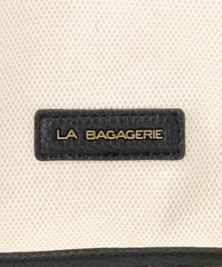 LA BAGAGERIE クラシックヨコナガトート ブラック×ナチュラル