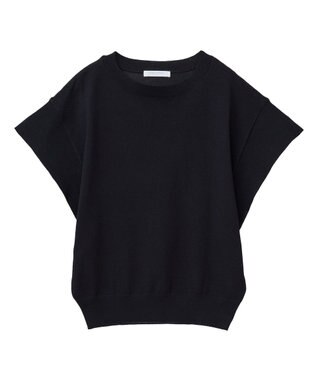 Green Parks 袖フレアフレンチスリーブニットプルオーバー Black