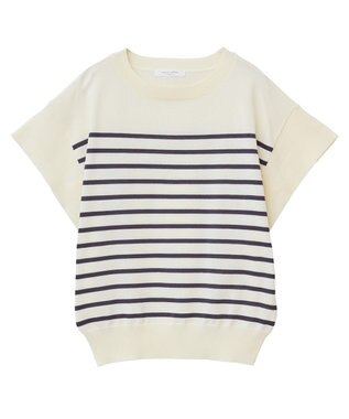 Green Parks 袖フレアフレンチスリーブニットプルオーバー Border