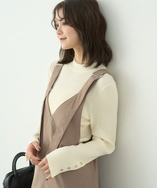 earth music&ecology ティアードフリルジャンスカ Mocha