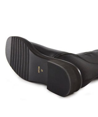 APOM イタリアンカーフ バックストレッチロングブーツ 40 ブラックコンビ