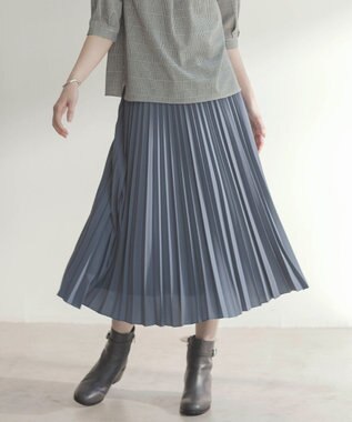 【洗える】ノルディス2wayジョーゼット プリーツ スカート