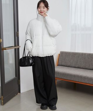 WEGO 【ユニセックス着用ITEM】パデッドブルゾン ホワイト