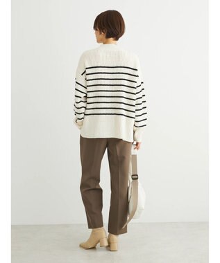 Green Parks ｍｏｋｏモール畦編みモックネックプルオーバー Border