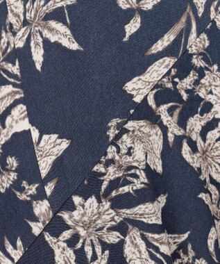 Feroux フラワーモチーフプリント スカート ネイビー系1