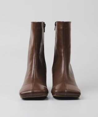 BONTRE 【PRECIEUX JOUET/プレシュウジュエ】ワイドスクエアショートブーツ ブラウン