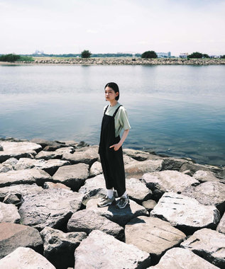 SHARE PARK LADIES 【撥水・UVカット・ストレッチ・軽量 】ナイロンジャンパースカート（S・Mサイズ） ブラック系