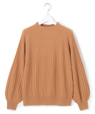 23区 S セミウーステッド モックネック ニット キャメル系