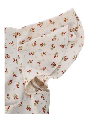 earth music&ecology フロントギャザーフラワーワンピース Beige