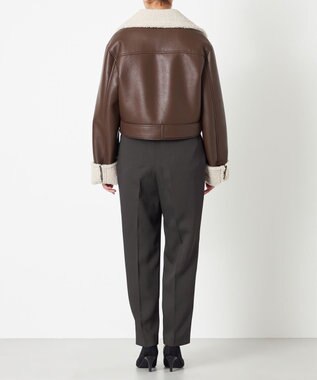 NAVE 【Nave】ヴィーガンムートン ライダースジャケット ブラウン系