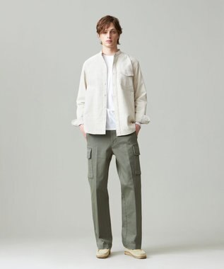 J.PRESS MEN コットンピケストレッチ カーゴパンツ カーキ系