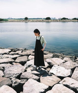 SHARE PARK LADIES 【撥水・UVカット・ストレッチ・軽量 】ナイロンジャンパースカート（S・Mサイズ） ブラック系