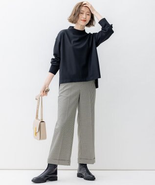 23区 センター ジップ ブーツ ブラック系