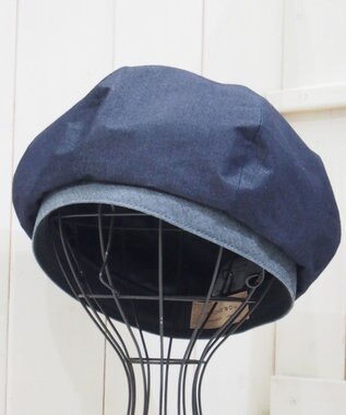 石田製帽 備後デニム ベレー ネイビー