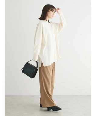 Green Parks もちやわ　ニットチュニック Off White