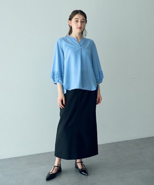 YECCA VECCA タイトロングスカート Gray Beige