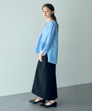 YECCA VECCA タイトロングスカート Gray Beige