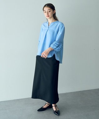 YECCA VECCA タイトロングスカート Gray Beige